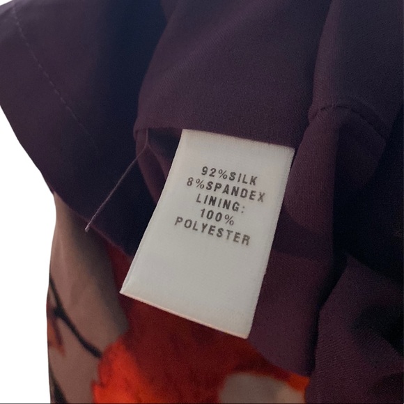 St.John silk floral dress 12 - Picture 7 of 10